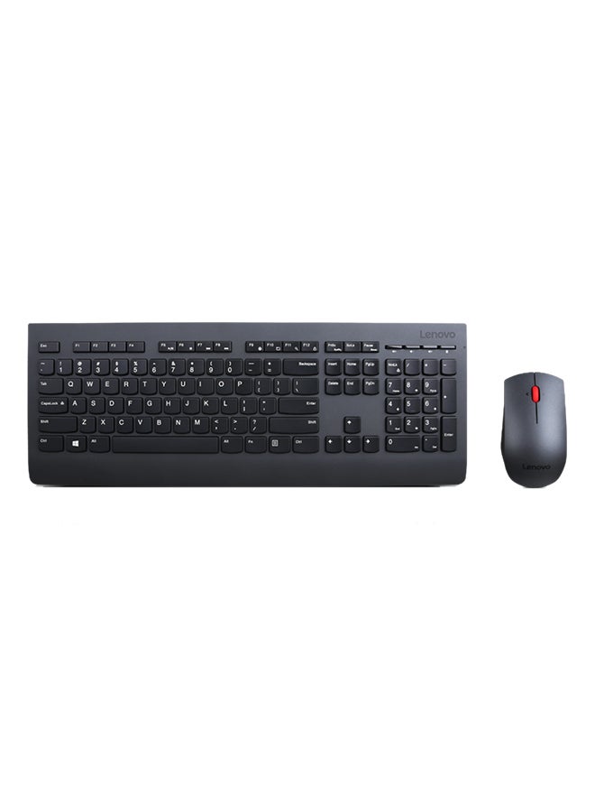 Wireless English/Arabic Keyboard And Mouse Set Black