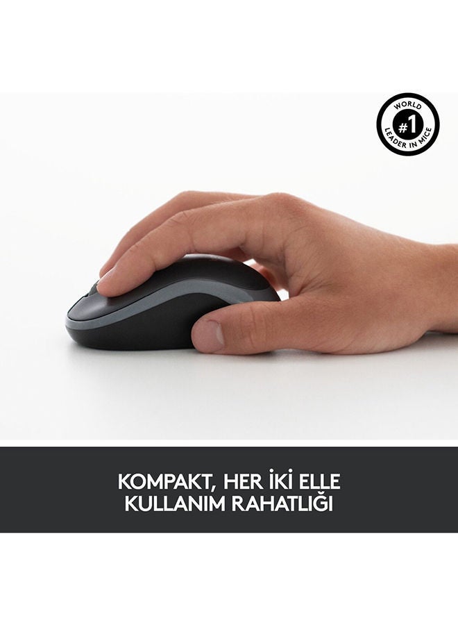 MK270 Wireless Combo Keyboard and Mouse, English Arabic Layout, Long Battery Life, 1000 DPI Resolution, Multimedia Keys, Compact Design Black