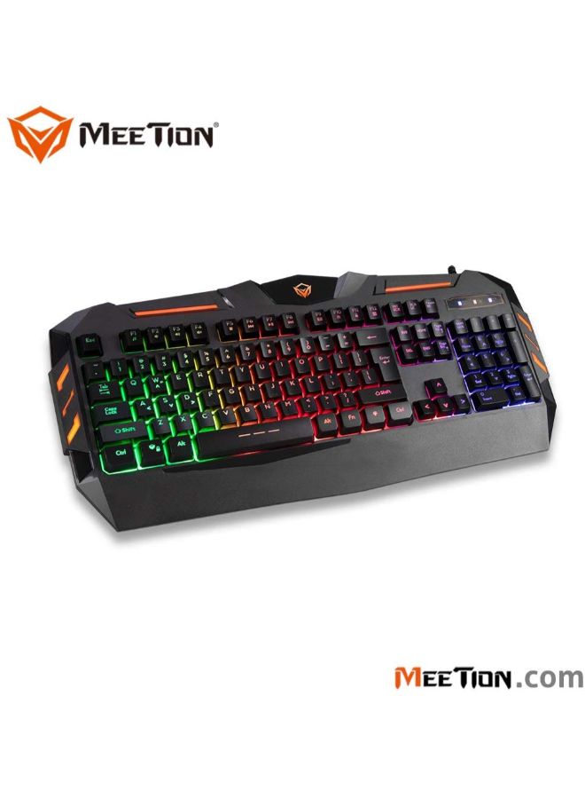 USB Keyboard For Game Console Combo Set Orange/Black