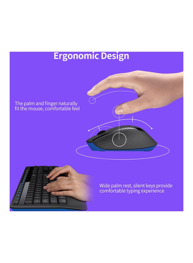 MK345 Wireless Keyboard And Mouse Set Black