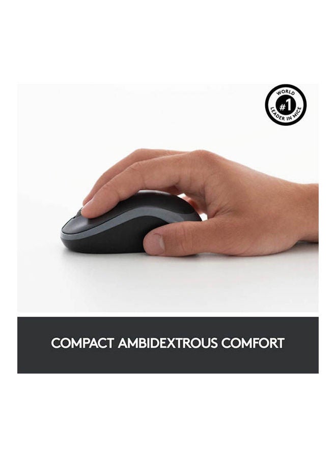 MK270 Wireless Combo Keyboard and Mouse, English Arabic Layout, Long Battery Life, 1000 DPI Resolution, Multimedia Keys, Compact Design Black