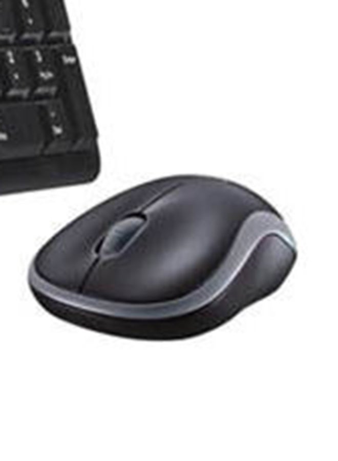 MK270 Wireless Combo Keyboard and Mouse, English Arabic Layout, Long Battery Life, 1000 DPI Resolution, Multimedia Keys, Compact Design Black