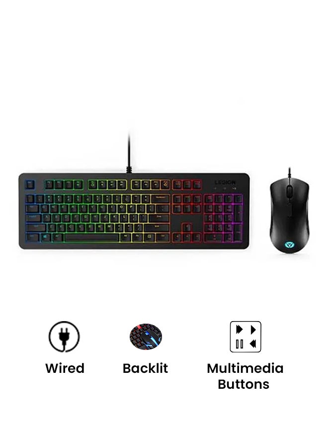 Legion KM300 RGB Gaming Combo Keyboard and Mouse - Arabic & English Black