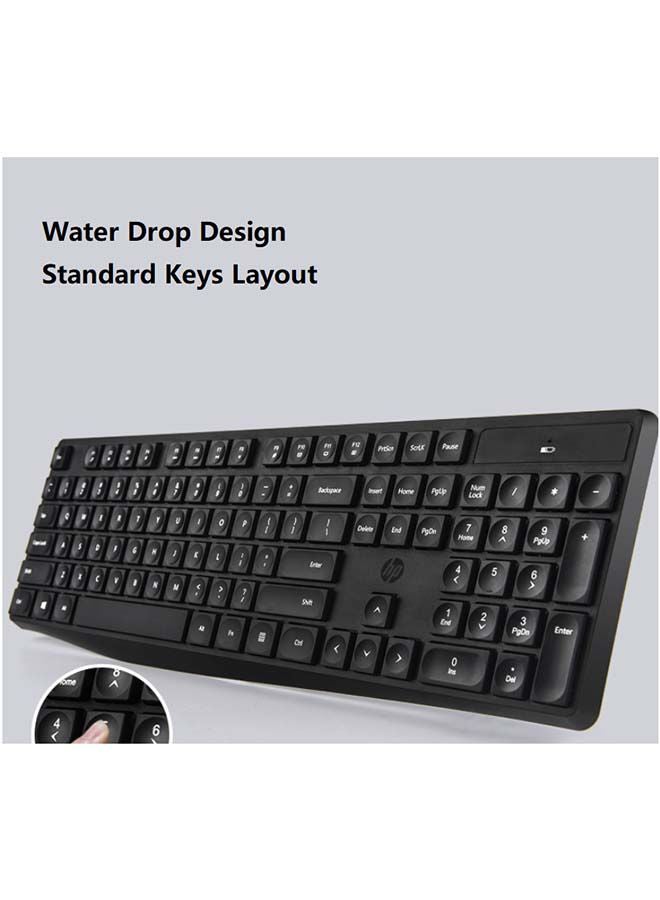 Wireless Keyboard and Mouse Combo, 2.4 GHz Wireless Connection, Professional Optical Sensor, Optimized Keys, CS10 White