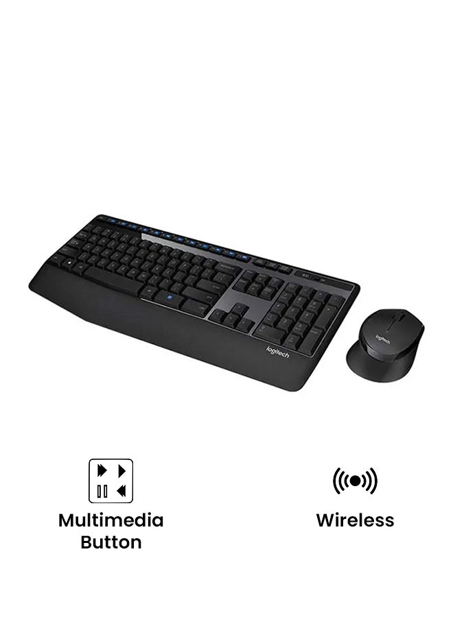 Wireless Keyboard With Mouse Black