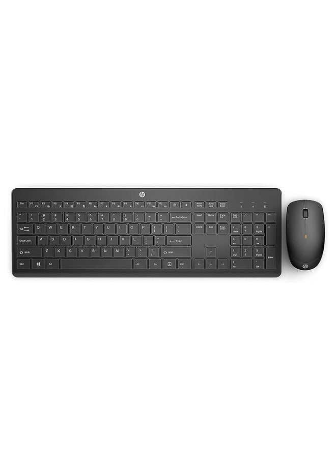 230 Wireless Keyboard and Mouse Combo Set, 1600 Dpi, English, 18H24AA#ABV Black