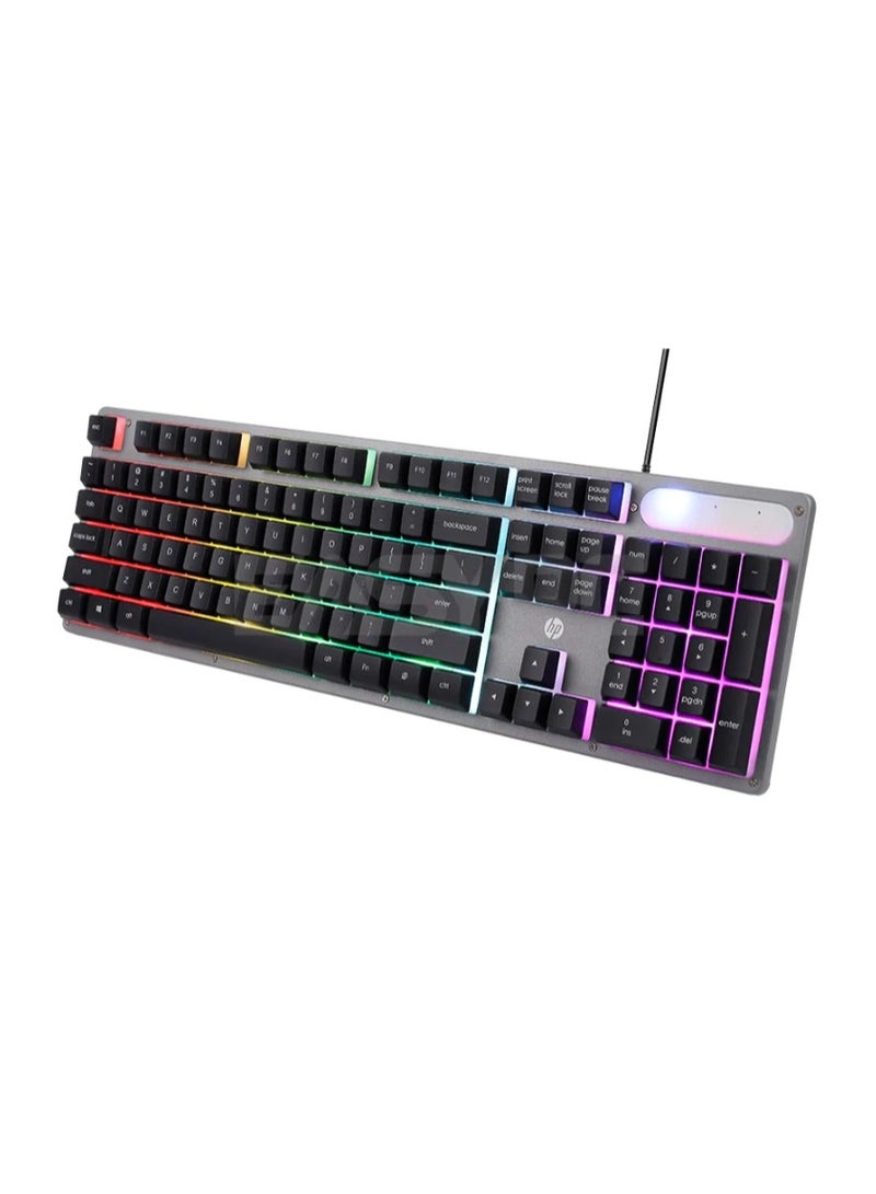 Gaming Keyboard and Mouse Combo KM300F, Wired RGB Backlit Keyboard and Mouse, Rust & Scratch Proof Metal Penal - 6 Speed Adjustable DPI Gaming Mouse and Keyboard with Responsive Keys Black