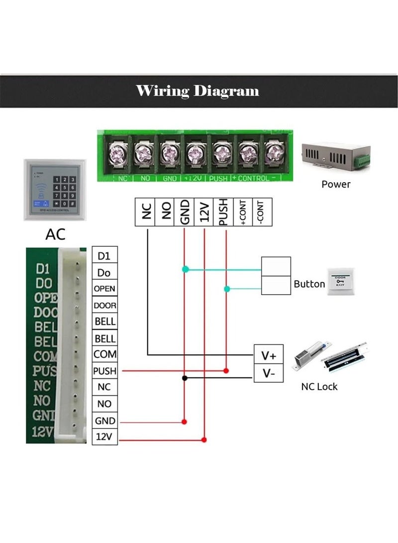 RFID Access Control System Device with Card & Pin Code Access, Machine Security Proximity Entry Door Lock