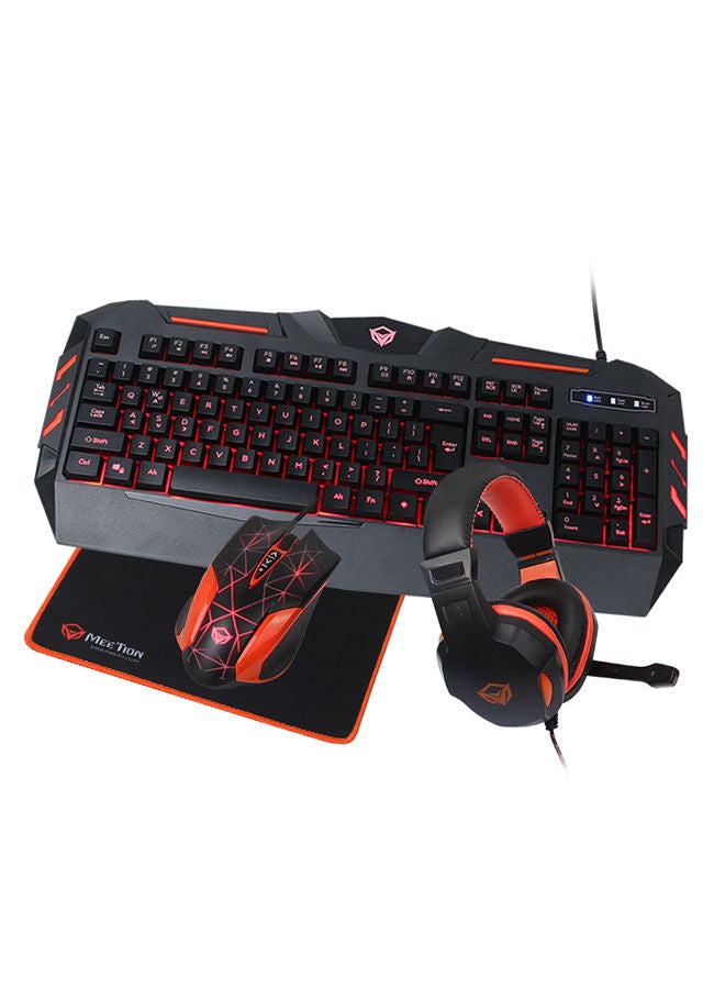 Wired Keyboard And Mouse Gaming Combo With Headphone And Mouse Pad