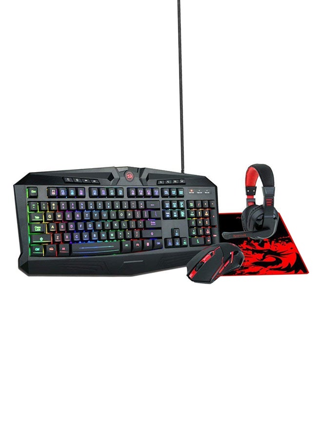 Mechanical Gaming Wired Keyboard And Mouse With Microphone Combo