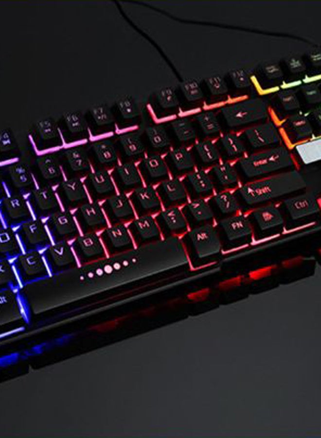 USB Rainbow Backlit Gaming Keyboard And Mouse Set