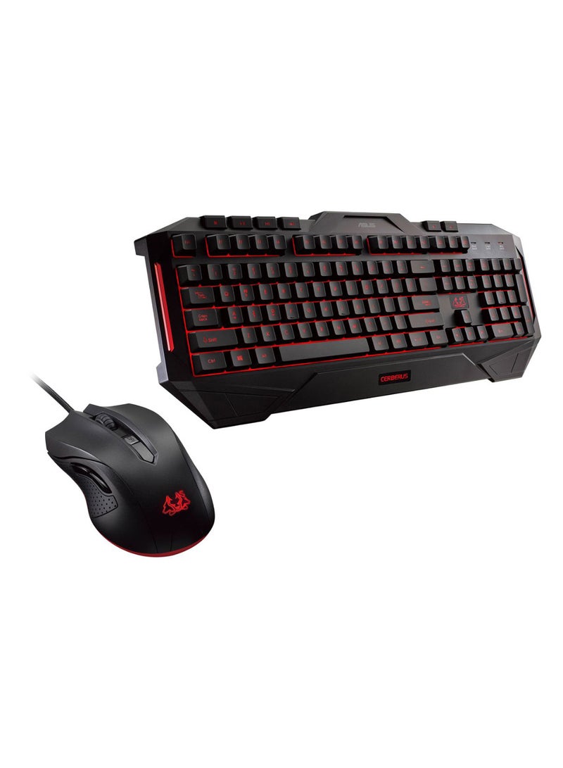 Cerberus Gaming Keyboard And Mouse Set Black