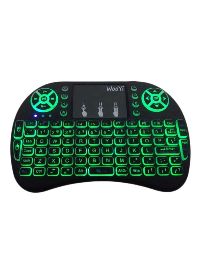 Wireless Keyboard With Touchpad Air Mouse - English/Russian Black/Green