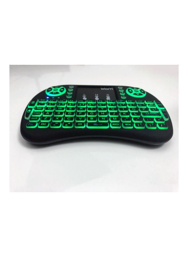 Wireless Keyboard With Touchpad Air Mouse - English/Russian Black/Green