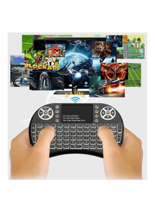 Wireless Gaming Keyboard - English/Russian/Spanish/French Black