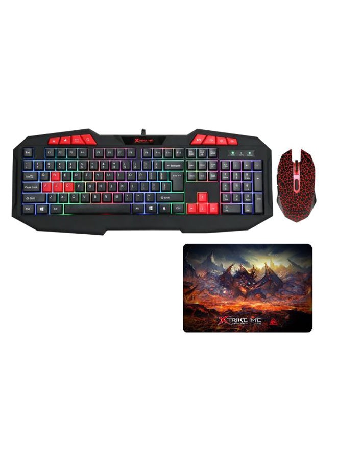 3-In-1 Gaming Mouse And Keyboard Set With Mousepad