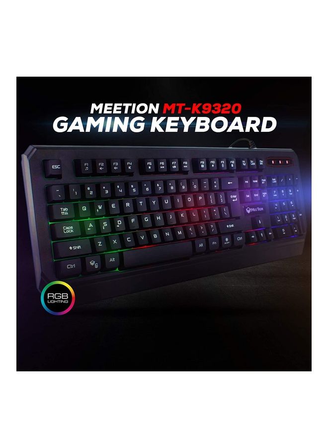 Waterproof Backlit Gaming Keyboard K9320 - Wired