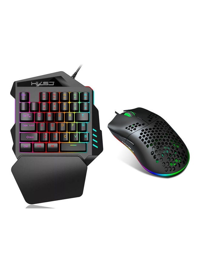 Wired Keyboard with Mouse Set Multicolour