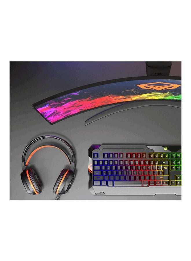 4 In 1 Combo of Gaming Mouse, Pad, Keyboard & Headset Black