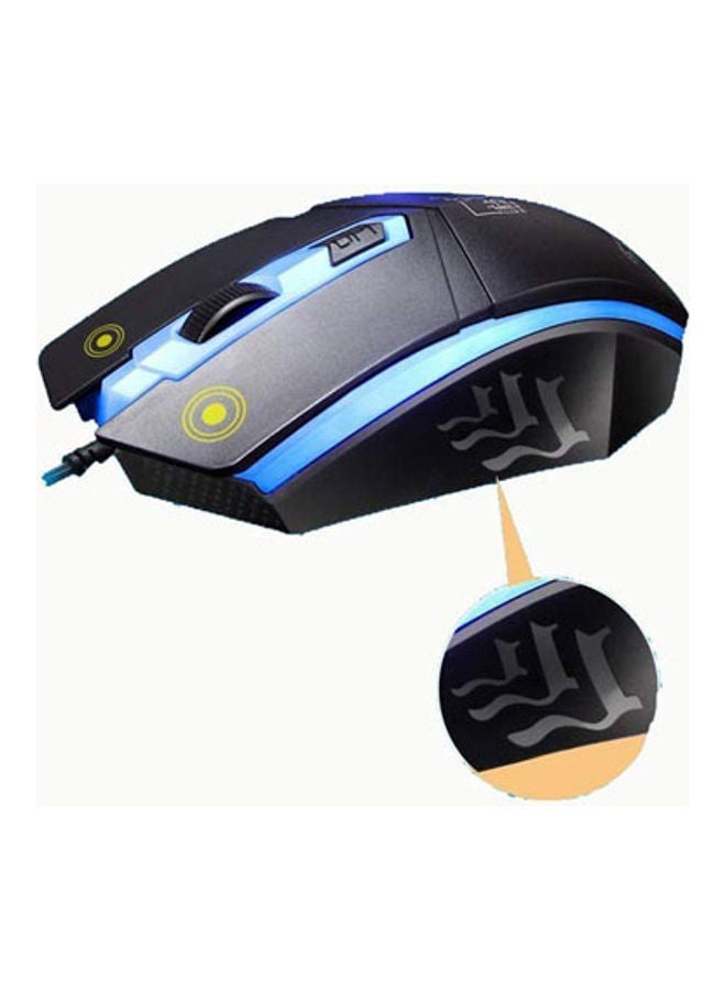 Flexible Polychromatic LED Backlit USB Wired Gaming Keyboard Mouse Set