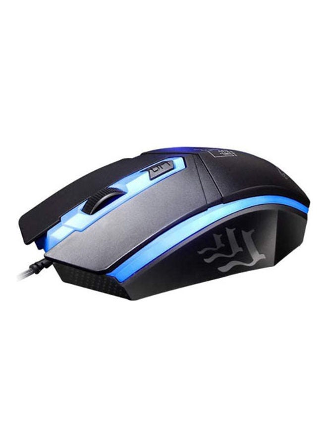 Flexible Polychromatic LED Backlit USB Wired Gaming Keyboard Mouse Set