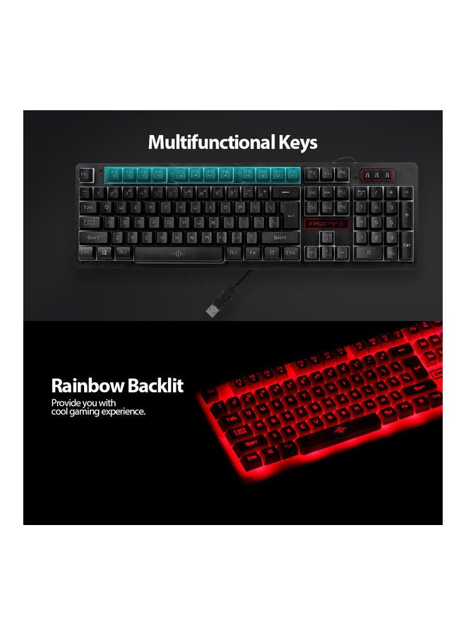 USB Wired Gaming Keyboard With Mouse