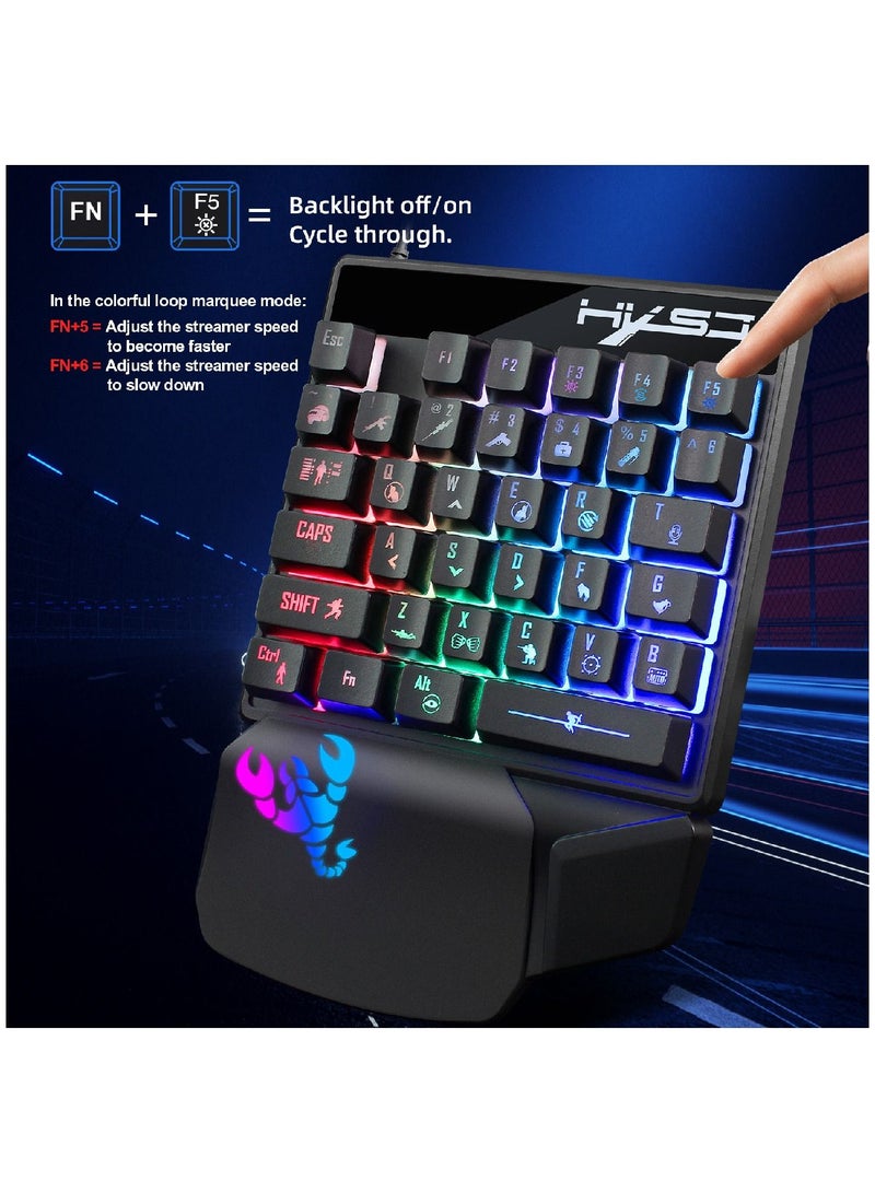 V400 35 Key Gaming Keyboard For PUBG/LOL/CS Gamer -wired