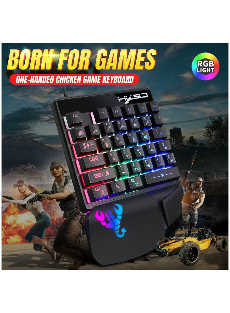 V400 35 Key Gaming Keyboard For PUBG/LOL/CS Gamer -wired