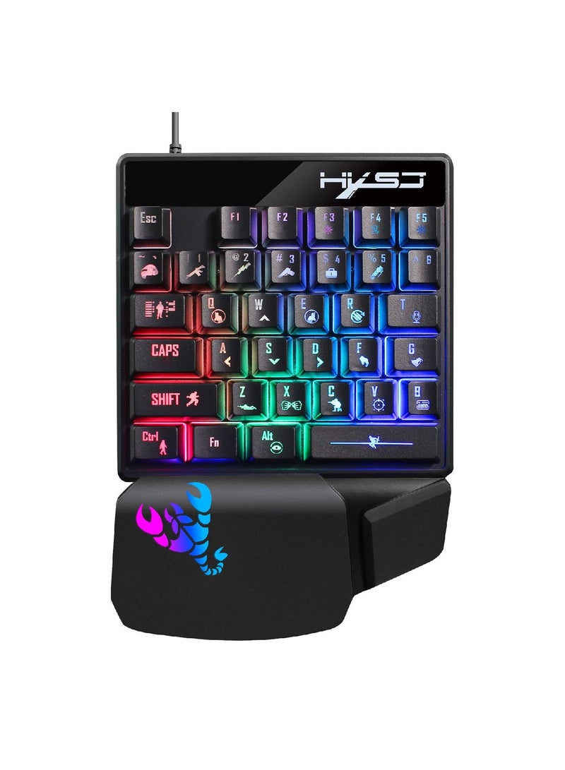 V400 35 Key Gaming Keyboard For PUBG/LOL/CS Gamer -wired