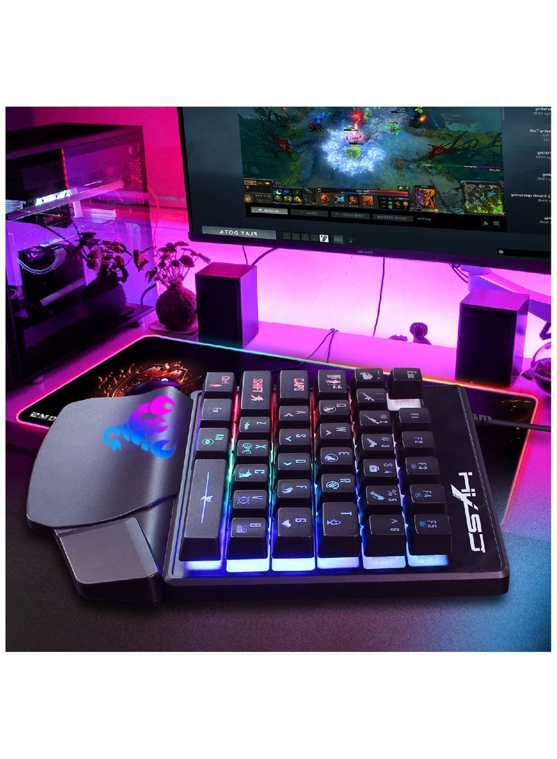 V400 35 Key Gaming Keyboard For PUBG/LOL/CS Gamer -wired