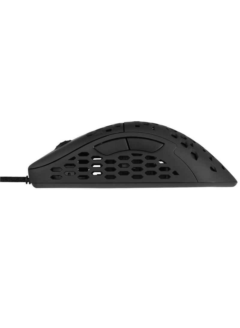 Deltaco Gaming Ultra Light Gaming Mouse Corded Black Optical Mouse with 6 Buttons 6 Adjustable DPI Settings Upto 6400 DPI