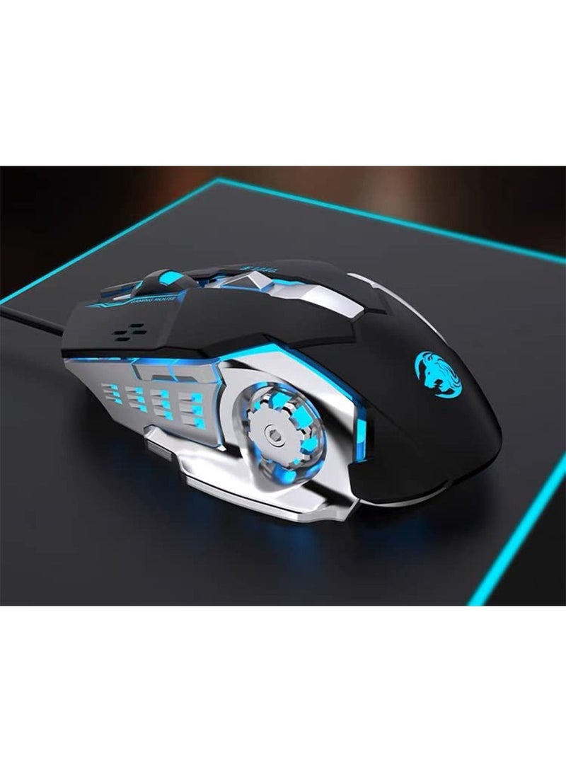 Wired Gaming Keyboard with Mouse set USB Port Retro Punk Typewriter Style