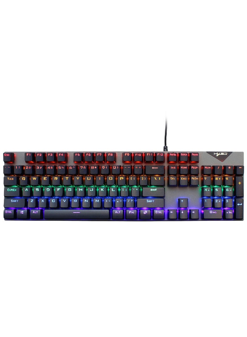 4-in-1 ENGLISH/ARABIC Gaming Keyboard Mouse Combo 104 Keys Rainbow Backlit Mechanical Keyboard RGB Backlit 5500 DPI Lightweight Gaming Mouse 3.5mm Gaming Stereo Headset For Pc Laptop Computer Black