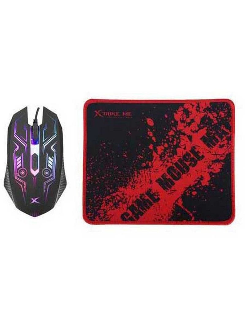 CM-406 Gaming Mouse And Keyboard With Headset+Mouse Pad