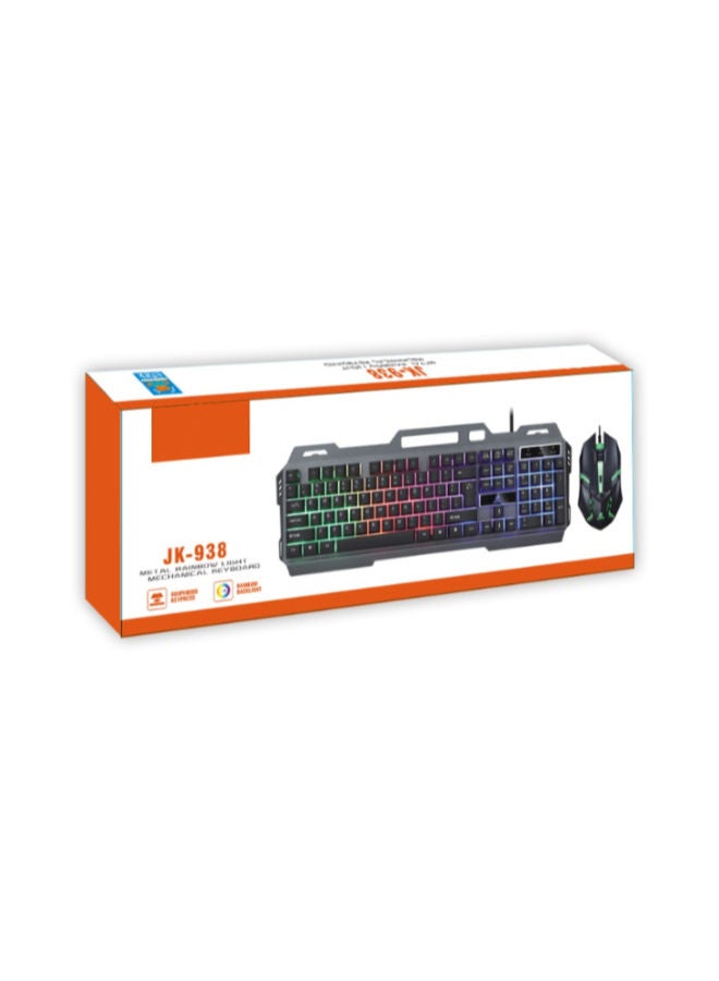 JK-938 Highest Quality Wired Gaming Mechanical Feel Backlight Keyboard and Mouse Set