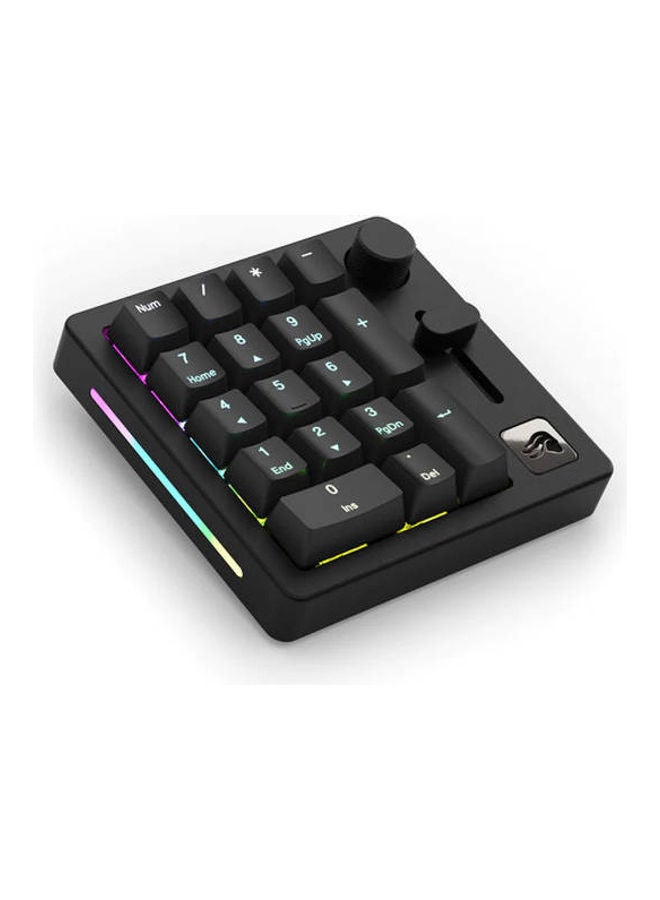 Glorious GMMK Modular Mechanical Gaming Numpad - Customizable RGB Backlighting, Cherry MX Switches, ABS Keycaps, Pre-Lubed Fox Switches, Pre Built Mechanical - Black