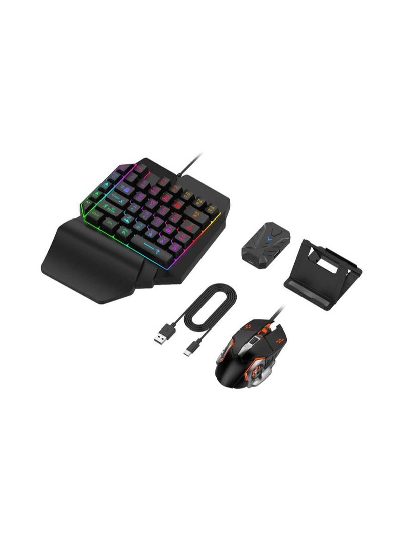 4 in 1 mobile gaming combo pack including keyboard and mouse