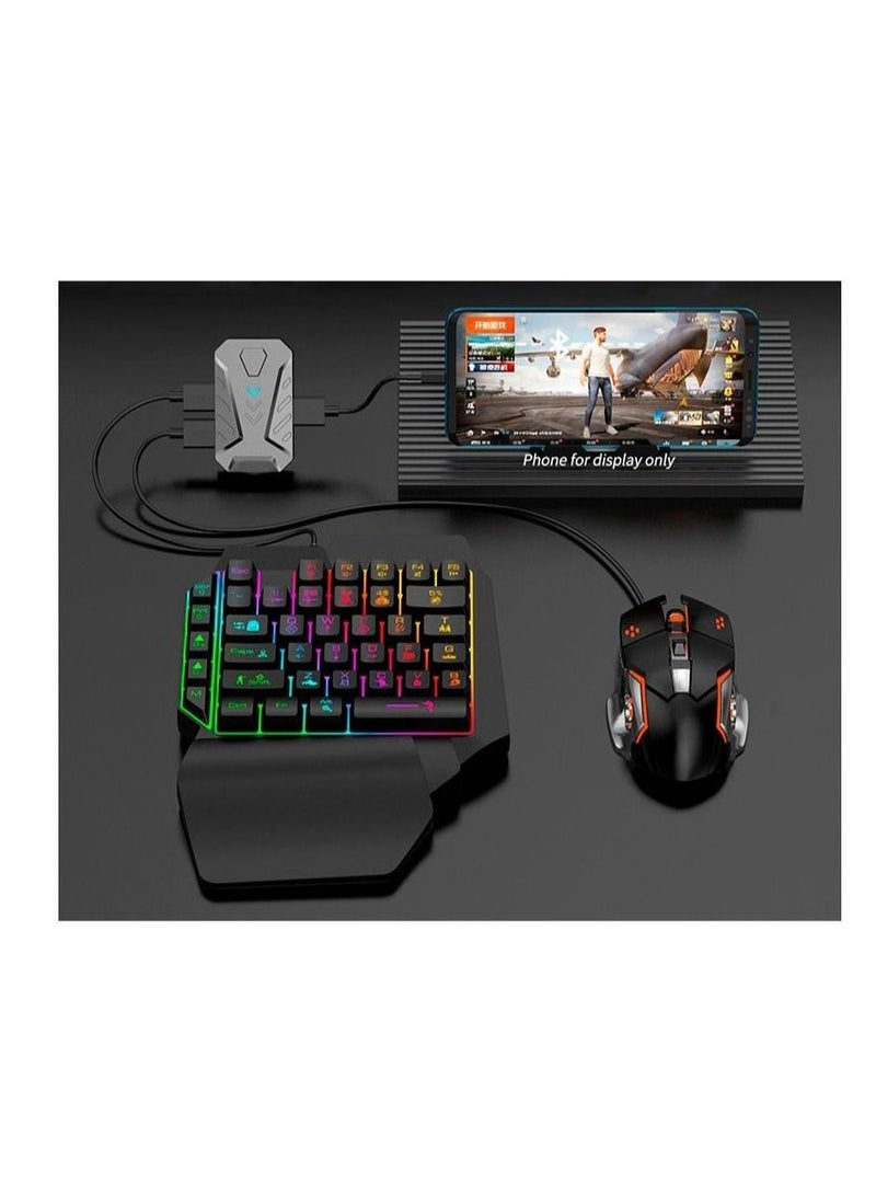 4 in 1 mobile gaming combo pack including keyboard and mouse