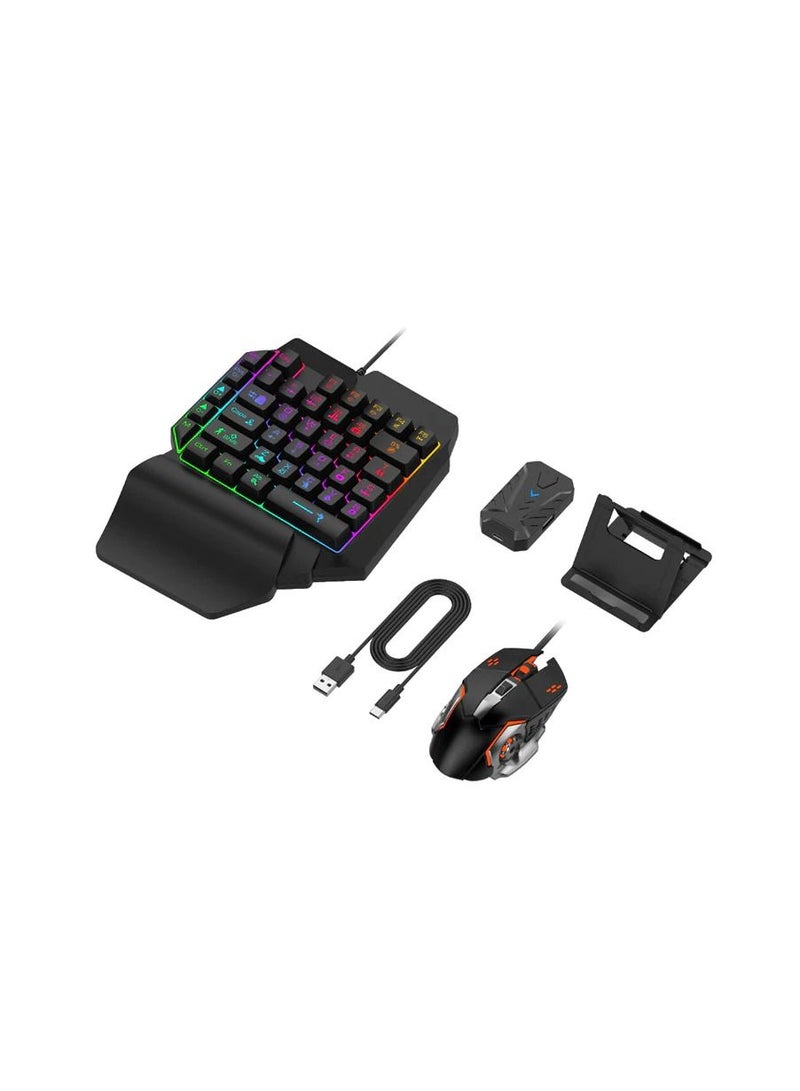 4 in 1 mobile gaming combo pack including keyboard and mouse