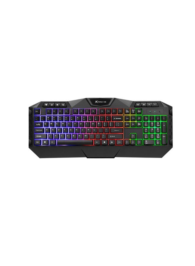 Gaming  Bundle 3 in 1 Comb 7D Wired Mouse  6400DPI With Multimedia Rgb  Keyboard and Soft Mousepad