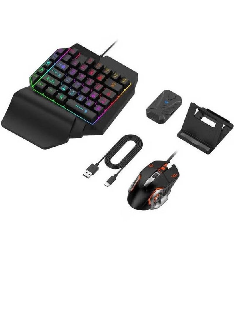 4 in 1 mobile gaming combo pack including keyboard and mouse