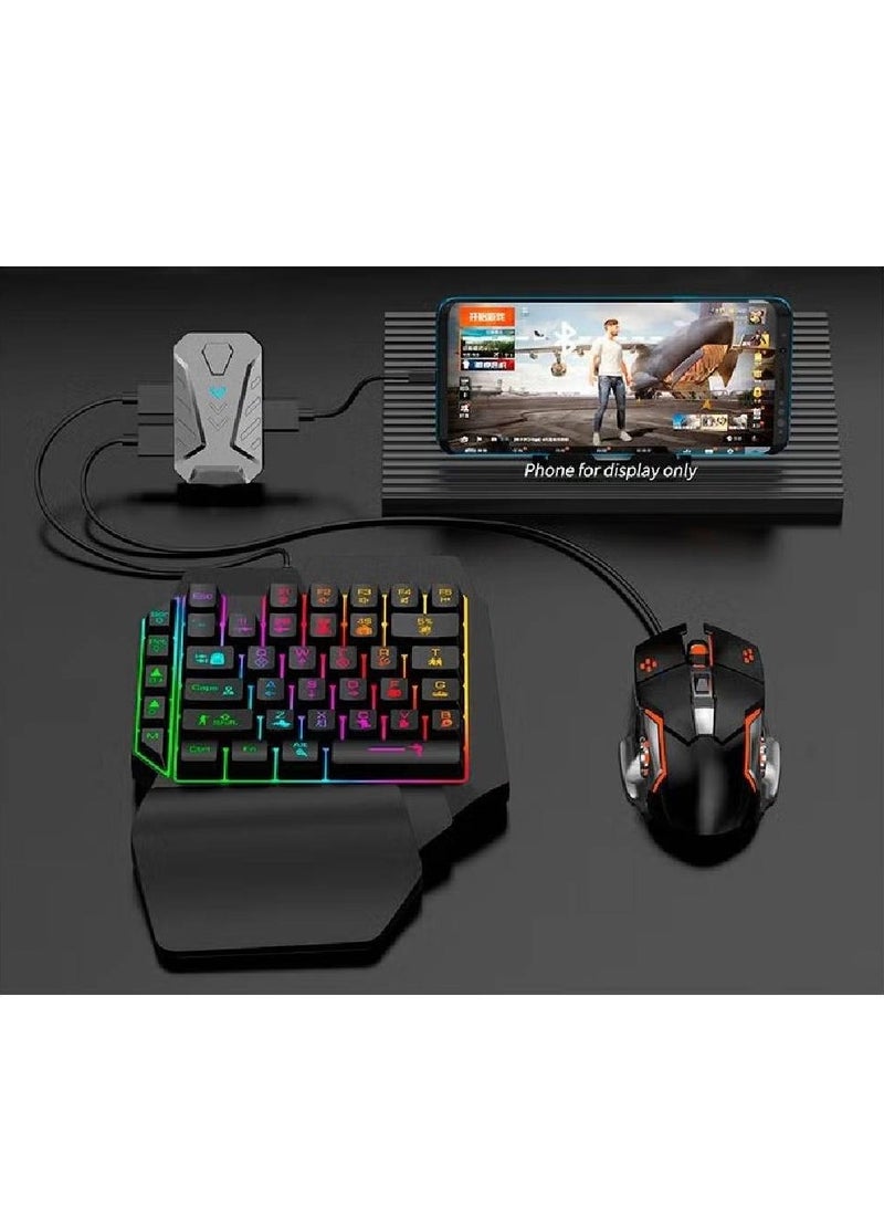 4 in 1 mobile gaming combo pack including keyboard and mouse