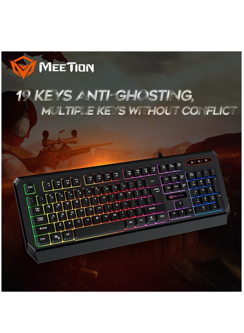 Meetion K9320 Waterproof Backlit RGB Gaming Keyboard With 19 Anti-Ghosting Keys