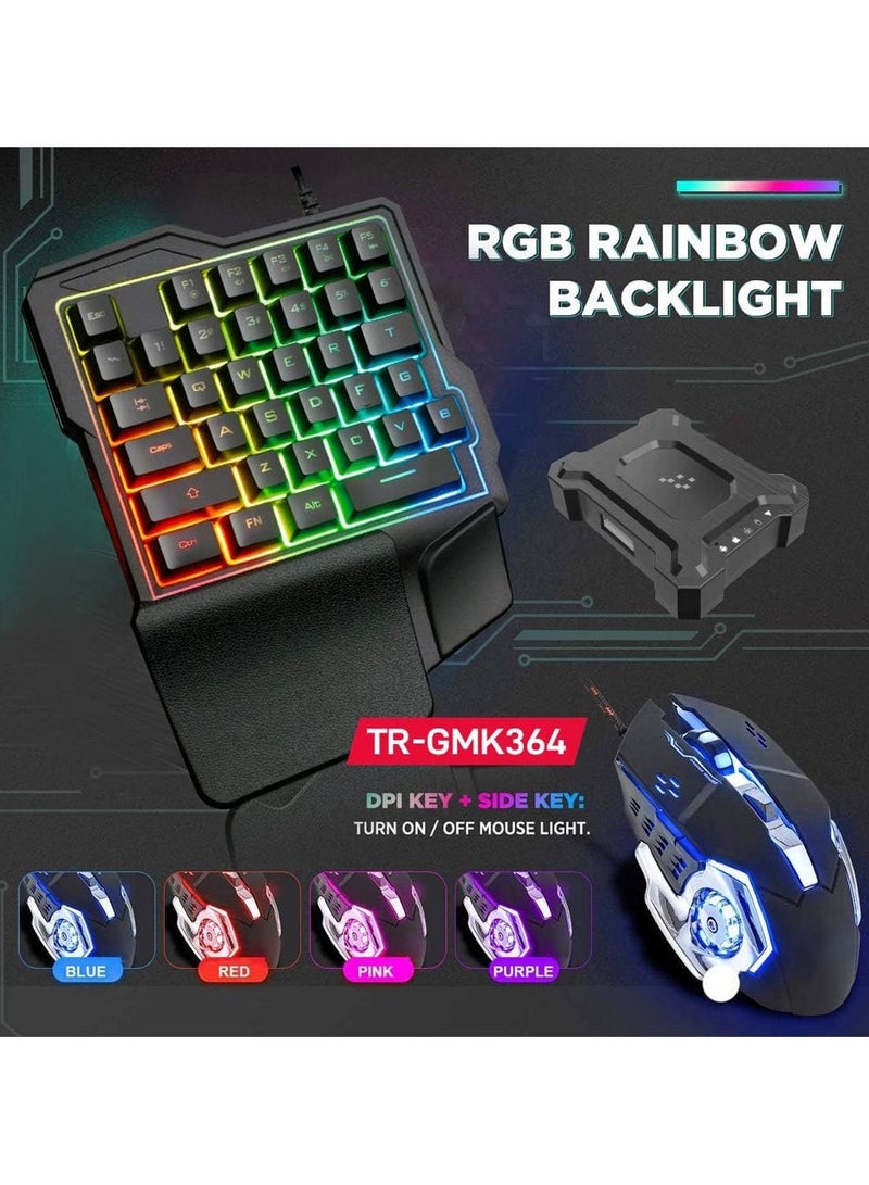 Mix Elite PUBG Controller Gaming Keyboard Mouse Converter Android and IOS system dedicated(Android 7.0 and above Below IOS 13.4) Mouse & Keyboard Combo Pack for FPS Mobile Games