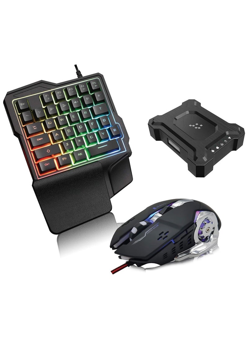 Mix Elite PUBG Controller Gaming Keyboard Mouse Converter Android and IOS system dedicated(Android 7.0 and above Below IOS 13.4) Mouse & Keyboard Combo Pack for FPS Mobile Games