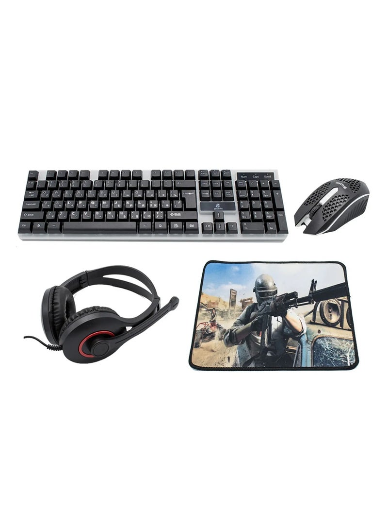 Keyboard And Mouse Gaming Combo With Headphone And Mouse Pad