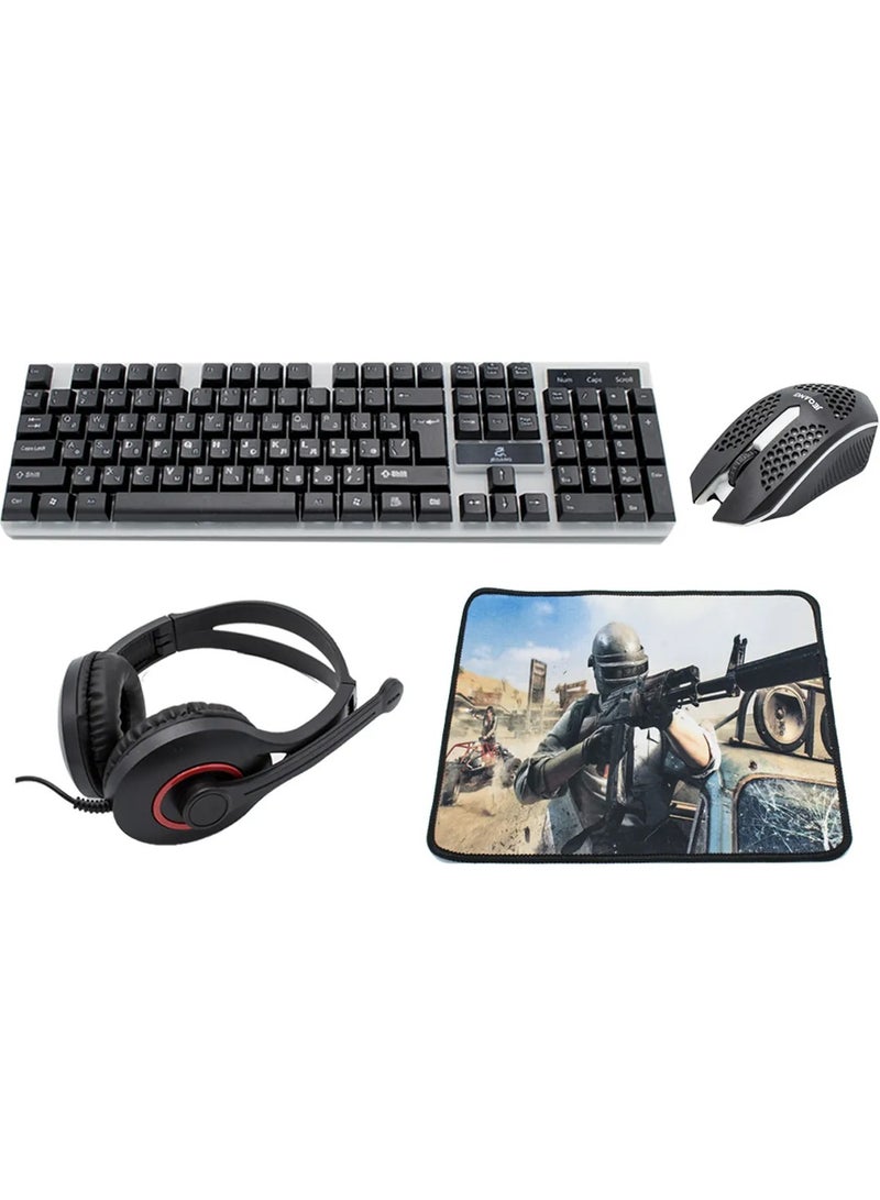 Keyboard And Mouse Gaming Combo With Headphone And Mouse Pad