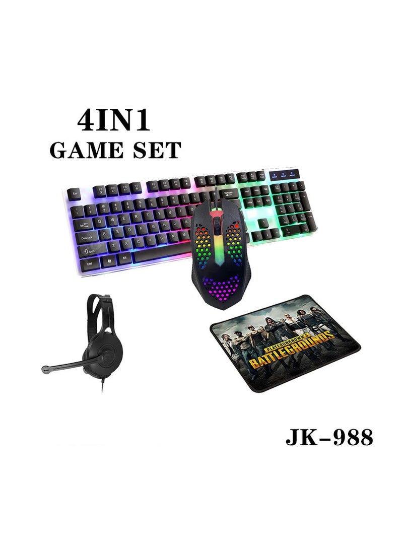 Keyboard And Mouse Gaming Combo With Headphone And Mouse Pad