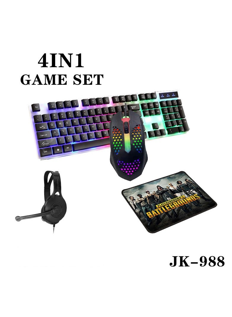 Keyboard And Mouse Gaming Combo With Headphone And Mouse Pad