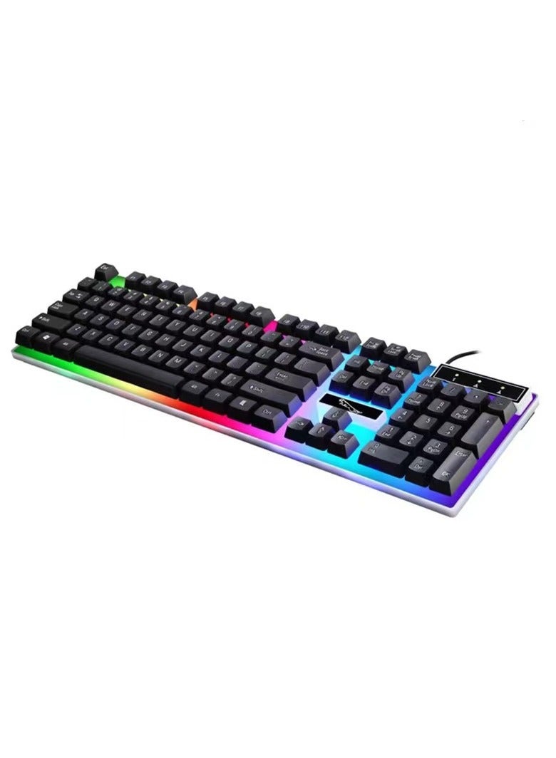 Wired gaming keyboard and mouse set black